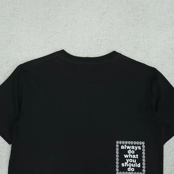 Always Black Graffiti Slogan Short Sleeve T Shirt